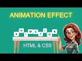 Animation Effect Only Using HTML CSS 3D Text Jumping Animation