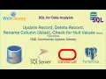 SQL 3 Update Record Delete Record in SQL NULL Functions Alias Null Operators in SQL