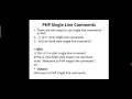 Comments in PHP Learn PHP concepts for beginners Hindi Urdu