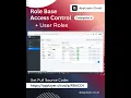 User Role - Role Base Access Control Codeigniter 4 MySQL