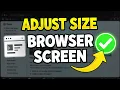 How to Adjust Browser Screen Size