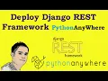 How to Deploy Django REST Framework to PythonAnyWhere