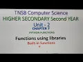 Built-in Functions in Python Part 7 Chapter 7 in Tamil Unit 2 A Jaya Mabel