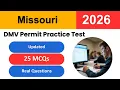 Updated Missouri DMV Permit Practice Test 2026 25 Real Questions Answers