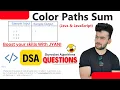 Color Paths Sum Find the Sum of Paths of Same Element Present in Matrix DSA - Java JavaScript