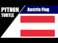 Python Turtle - Draw Austrian National Flag In Python Turtle Graphics By