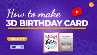 3D Flip Birt ay Card Using HTML CSS TianDev