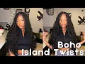 DIY BOHO ISLAND TWIST TUTORIAL HOW TO ADD CURLS PROTECTIVE STYLE