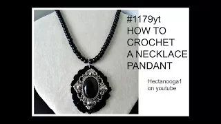 CROCHET, Black Pendant- crochet jewelry, jewellery, jewelery,
