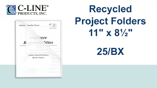 Recycled Project Folders Clear - Reduced glare 11 x 8