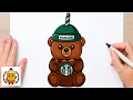 How To Draw The Starbucks Bearista Bear Cup