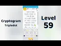 Cryptogram Tripledo Level 59 Solutions Logic Puzzle Game Mini Boss