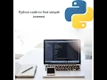 Python code to find Simple interest