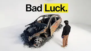 My burned down car.