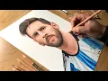 Lionel Messi Drawing - Coloured Pencil Timelapse Artology