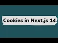 Setting Cookies in Next js 14 API Routes