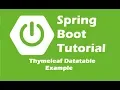 Spring Boot Thymeleaf Datatable Example Java Inspires