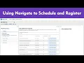 Class Registration Using Navigate to Schedule and Register
