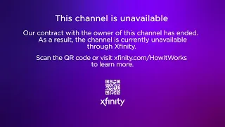Xfinity Message Screen This channel is unavailable NFL Network