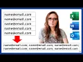 Convert Email Addresses from Microsoft Excel or Word Table to Use in Outlook Semicolon List