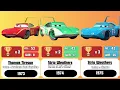Disney Pixar Cars Piston Cup Winners Timeline Part 1 Doc Hudson Strip Weathers more