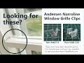 Window Grille Clips for Andersen style windows