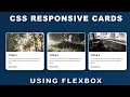 CSS Responsive Card Design with Flexbox HTML CSS Tutorial