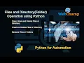 File and Folder Operations automation using Python Create Move Copy Delete Operation using Python