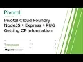 PCF User-Provided-Services with NodeJS