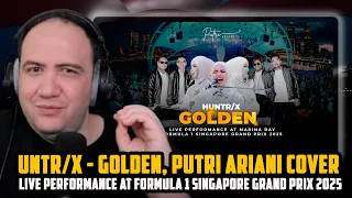 huntr x golden putri ariani cover live performance at formula 1 singapore grand prix 2025 reaksi