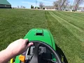 John Deere X758 Mowing