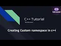 Creating Custom namespaces in c using directive coding interview