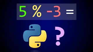 How does the mod operator handle negative numbers in Python