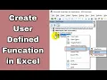 How to Create a User Defined Function in Microsoft Excel - user-defined functions as excel add-ins