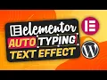 Elementor Text Typing Animation Effect Elementor Tips Trick