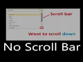 Fixing disappearing SCROLL BAR