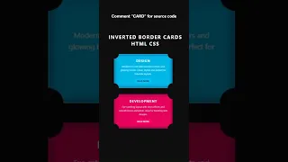 Inverted Border Radius Cards Modern UI with Pure HTML CSS