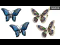 2PCS Butterfly Brooch Pins For Gift Clothes Scarf Bag Hat Accessories Free Shipping