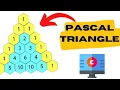 Printing Pascals Triangle Using C Language Programming