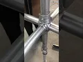 cuplock vertical standard and horizontal ledger assembly