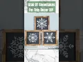 DIY Winter Snowflake Framed Decor for Holiday Winter
