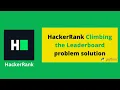 HackerRank Climbing the leaderboard problem solution in Python programming Programmingoneonone