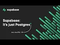 Supabase It s just Postgres