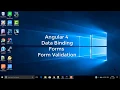 Angular 4 - Data Binding Forms and Form Validation