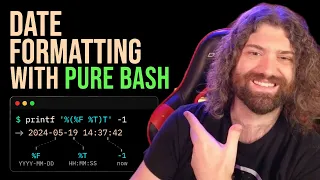 Date Formatting with pure bash strftime - Bash Scripting Course pt46