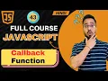 JavaScript Tutorial in Hindi What is a Callback Function