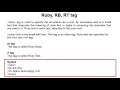 Ruby RB RT Tag in HTML in Hindi By Anu Monga