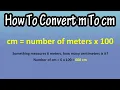 How To Convert Meters m To Centimeters cm Explained - Formula For Meters To Centimeters