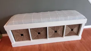 How to turn an IKEA Kallax bookcase into a bench - 2 designs