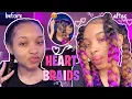 HEART PART BOX BRAIDS TUTORIAL ON NATURAL HAIR EASIEST METHOD spike braids Aiyana Katori